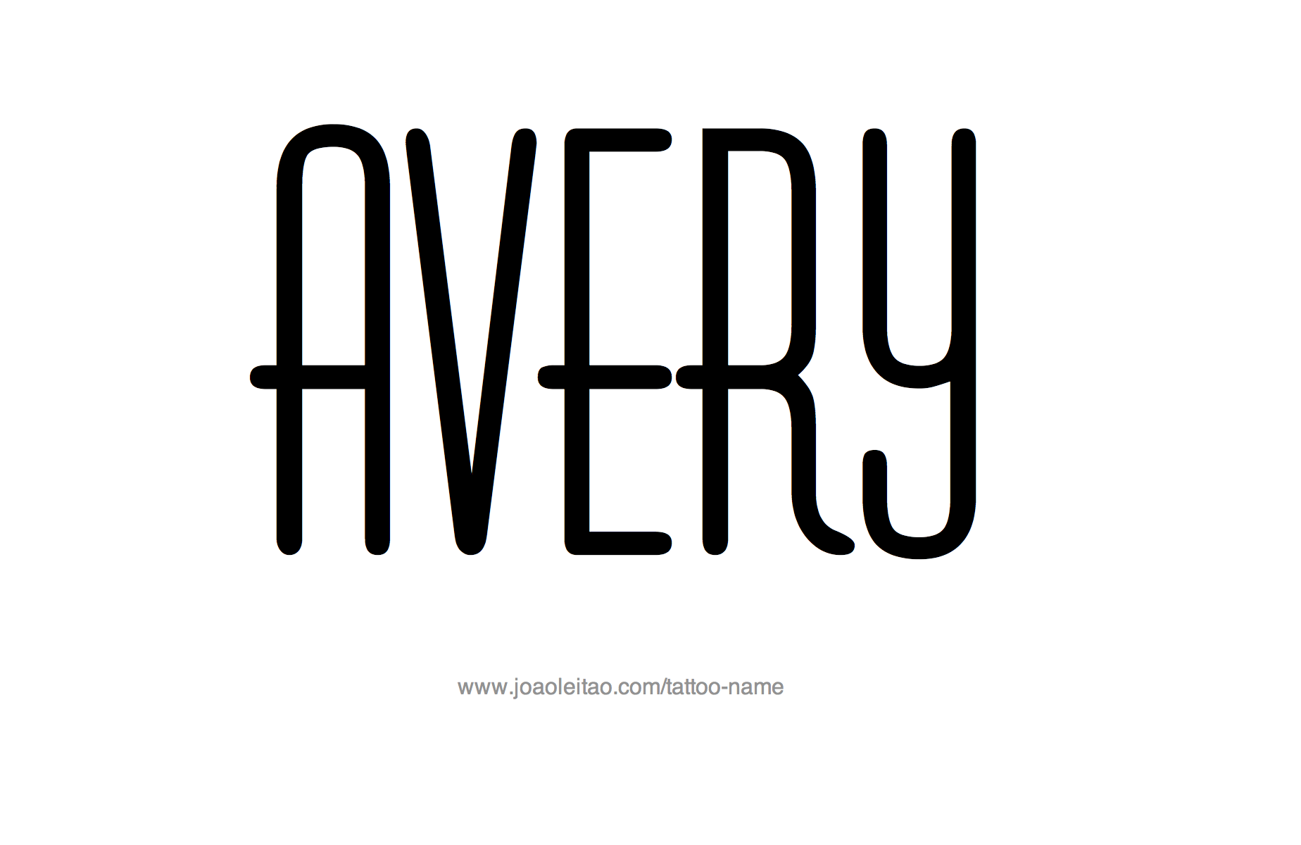 Avery Name Tattoo Designs